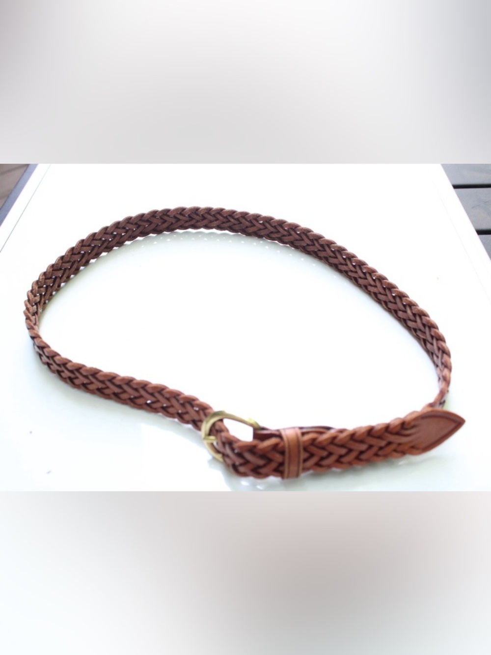 Vintage Braided leather belt